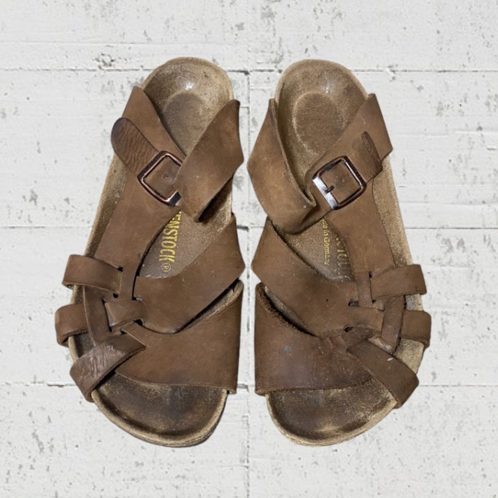 Birkenstock Pisa  Leather Slide Sandals